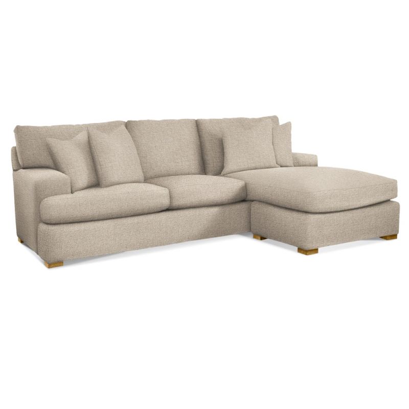 Braxton Culler - Cambria Chaise Estate Sofa with Reversible Ottoman (Beige Crypton Performance Fabric) - 784-C04-C09