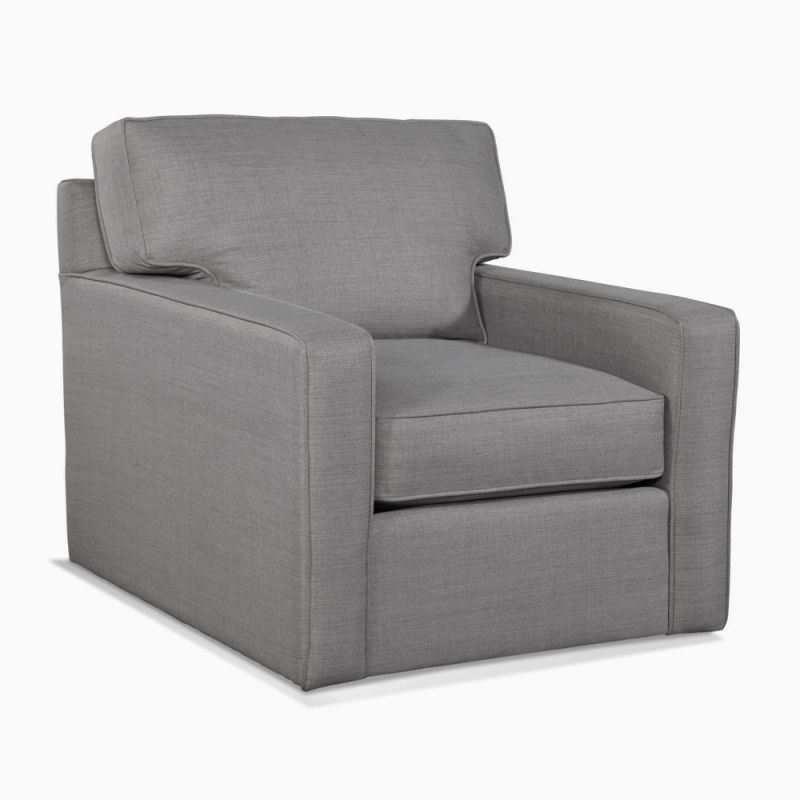 Braxton Culler - Gramercy Park Swivel Chair (Brown Crypton Performance Fabric) - 787-005