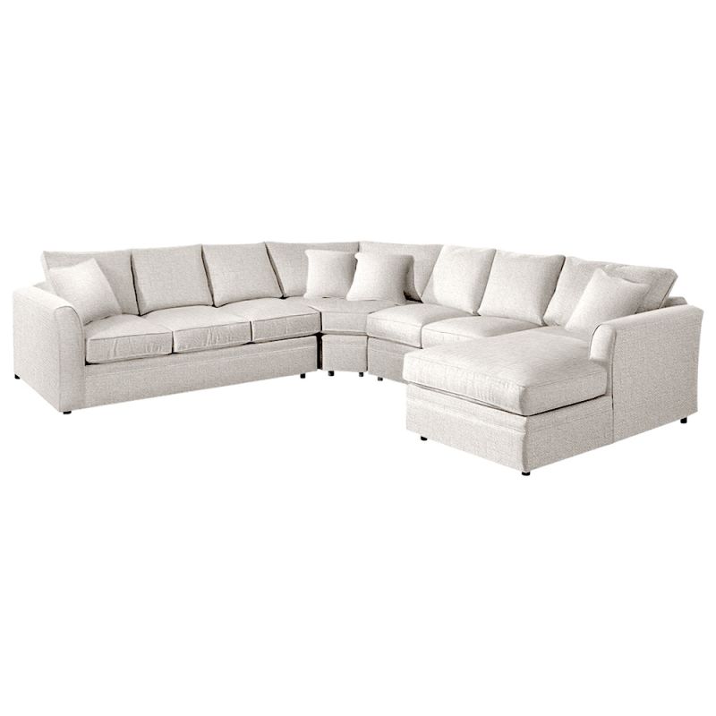 Braxton Culler - Northfield Four-Piece Sectional with Chaise (White Crypton Performance Fabric) - 550-4PC-SEC2