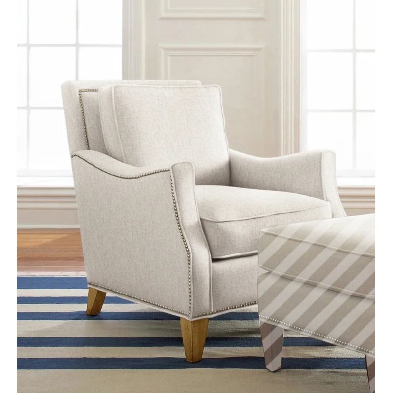 Braxton Culler - Tipton Chair with Nailhead Trim (White Crypton Performance Fabric) - 718-001SN