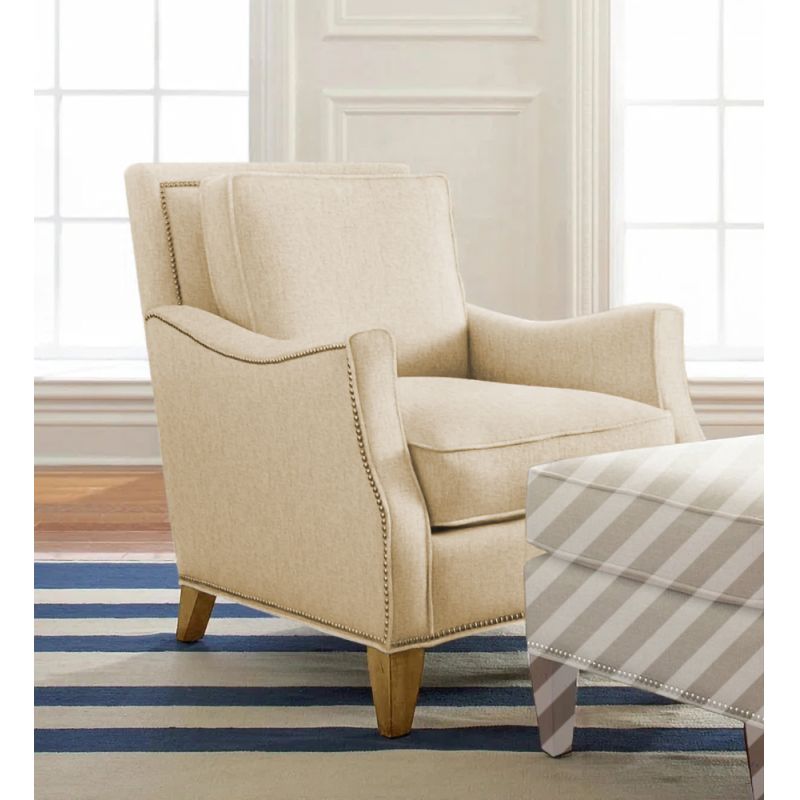 Braxton Culler - Tipton Chair with Nailhead Trim (Beige Crypton Performance Fabric) - 718-001SN