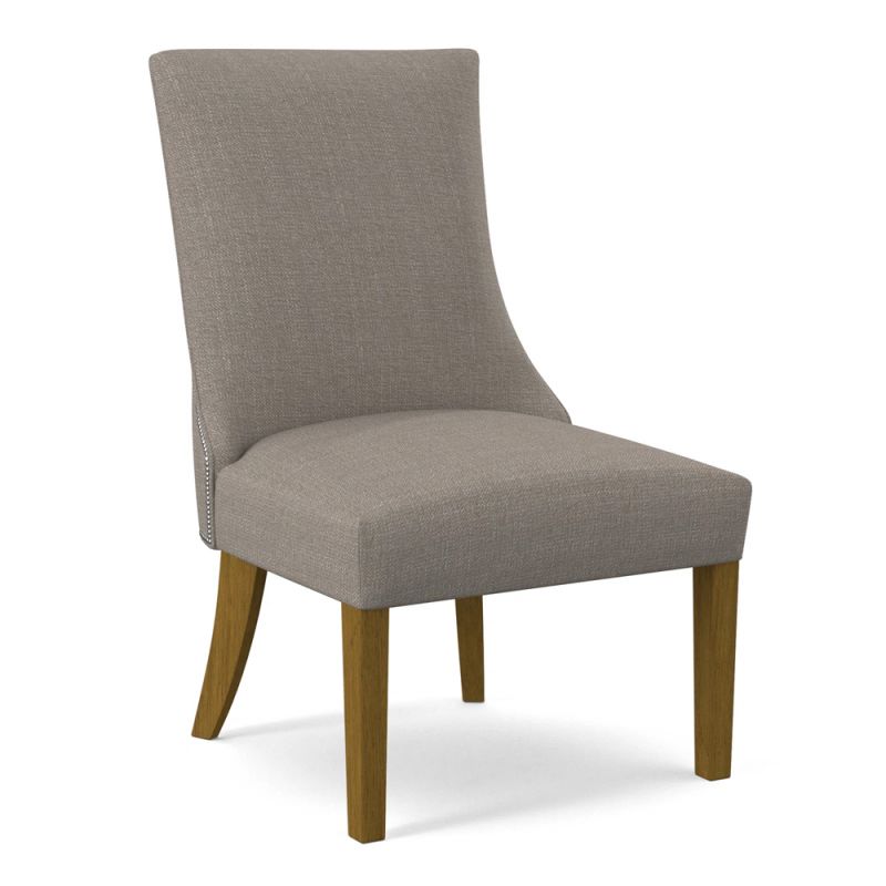 Braxton Culler - Tuxedo Parsons Dining Chair with Nailhead Trim (Brown Crypton Performance Fabric) - 528-028SN