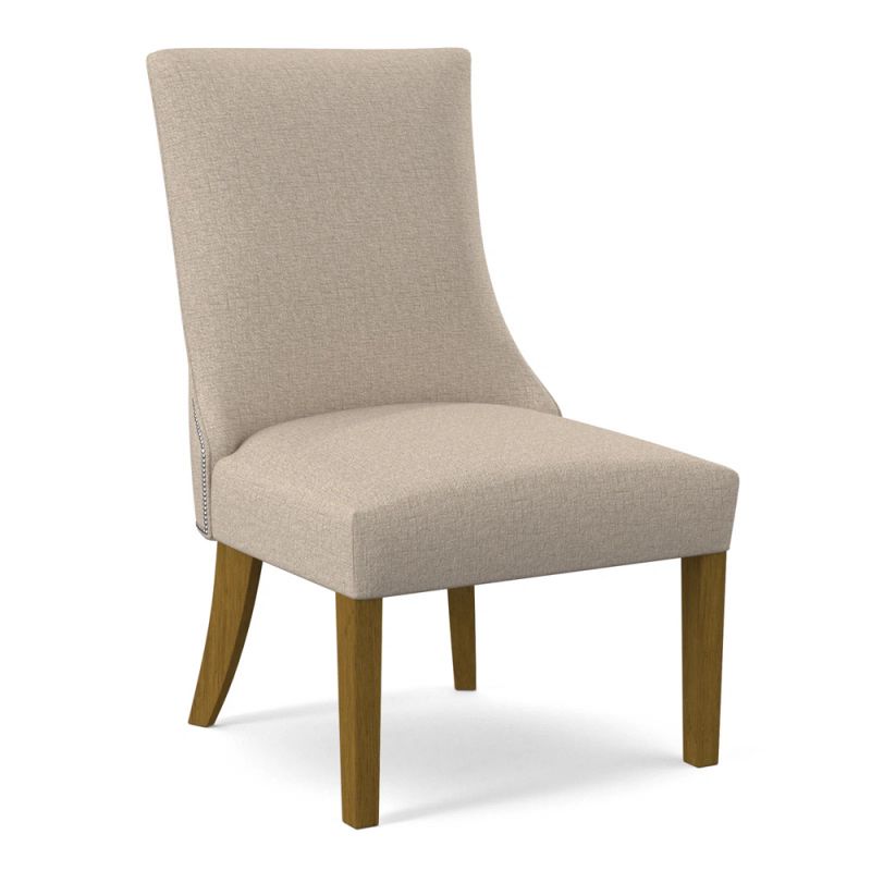 Braxton Culler - Tuxedo Parsons Dining Chair with Nailhead Trim (Beige Crypton Performance Fabric) - 528-028SN