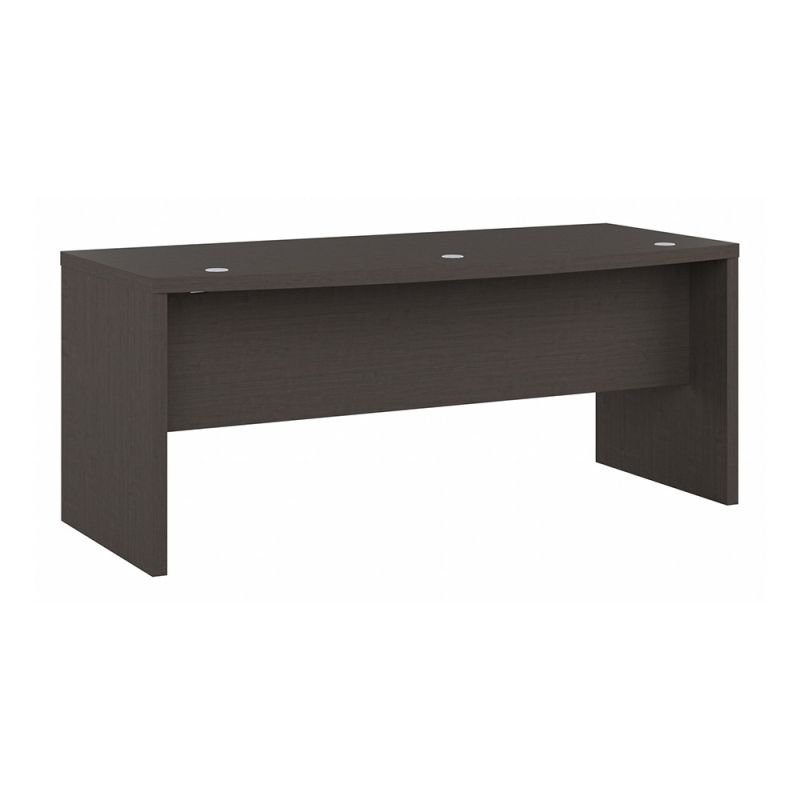 Bush Business Furniture - Echo 72W Bow Front Desk in Charcoal Maple - KI60309-03