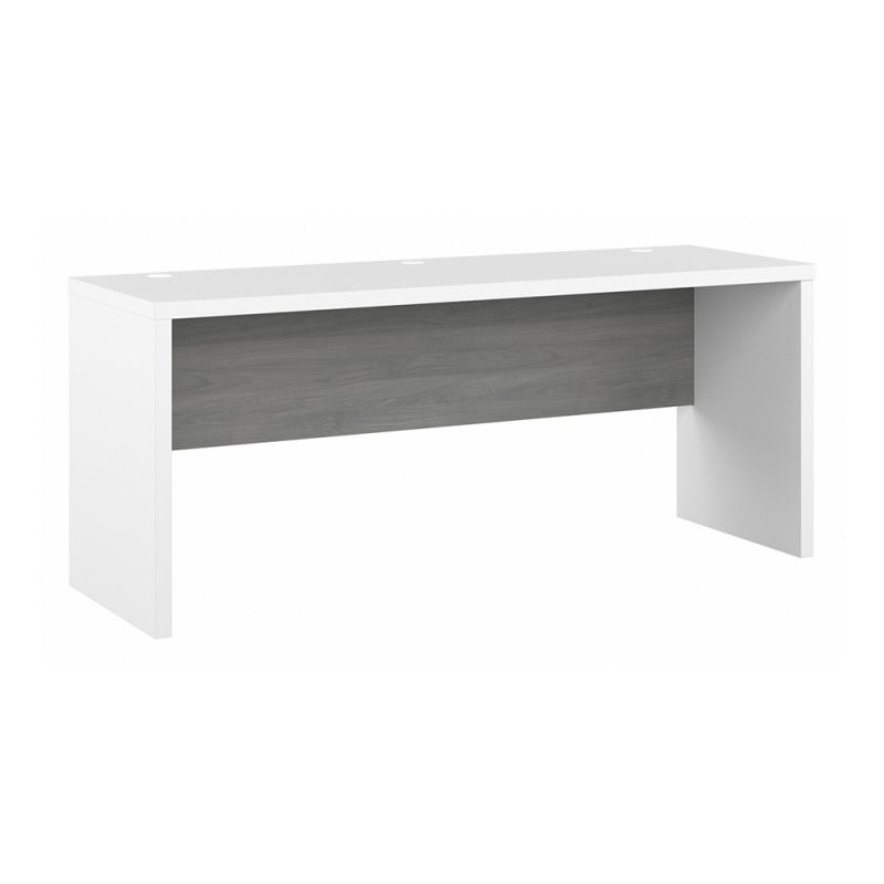 Bush Business Furniture - Echo 72W Computer Desk in Pure White and Modern Gray - KI60510-03