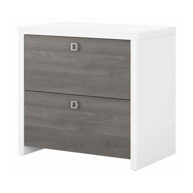 Bush Business Furniture - Echo 2 Drawer Lateral File Cabinet in Pure White and Modern Gray - KI60502-03