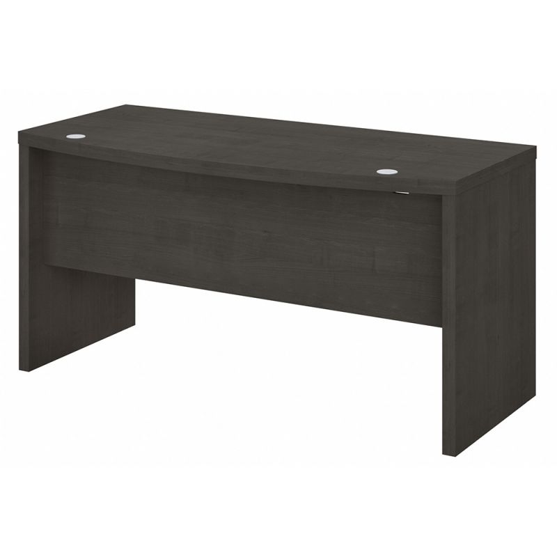 Bush Business Furniture - Echo 60W Bow Front Desk in Charcoal Maple - KI60305-03