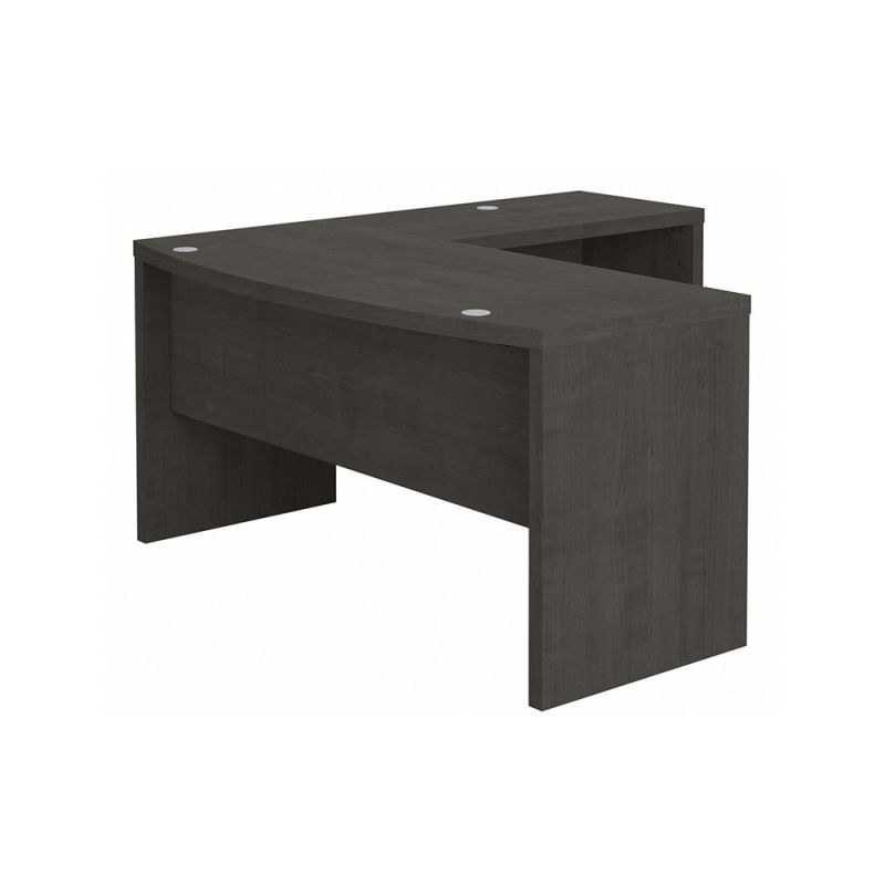 Bush Business Furniture - Echo L Shaped Bow Front Desk in Charcoal Maple - ECH025CM
