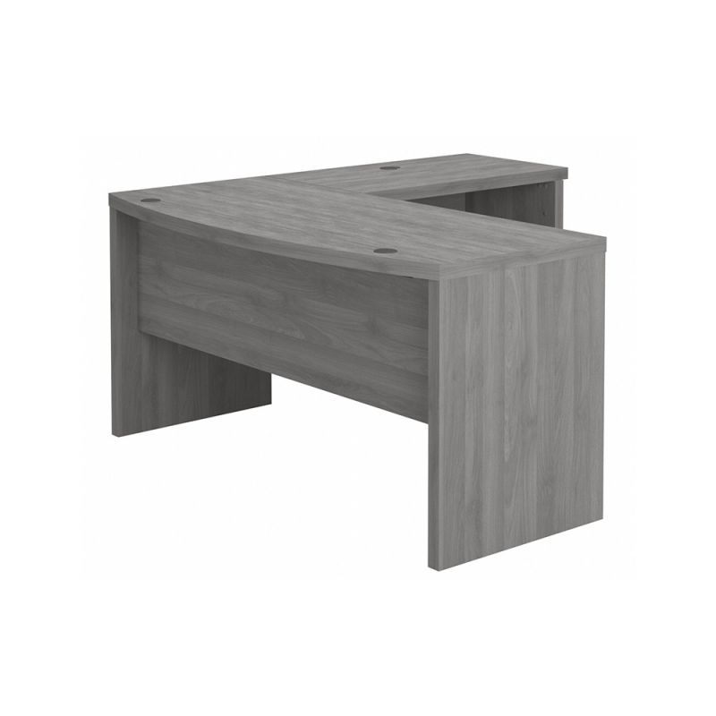 Bush Business Furniture - Echo L Shaped Bow Front Desk in Modern Gray - ECH025MG