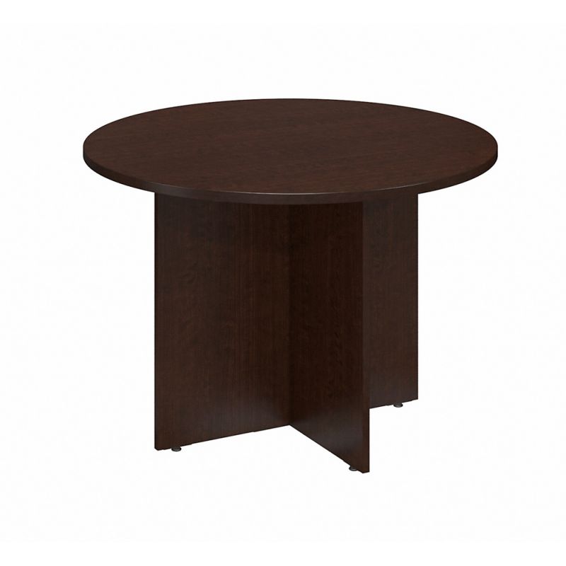 Bush Furniture - BBF 42W Round Conference Table w Wood Base in Mocha Cherry - 99TB42RMR