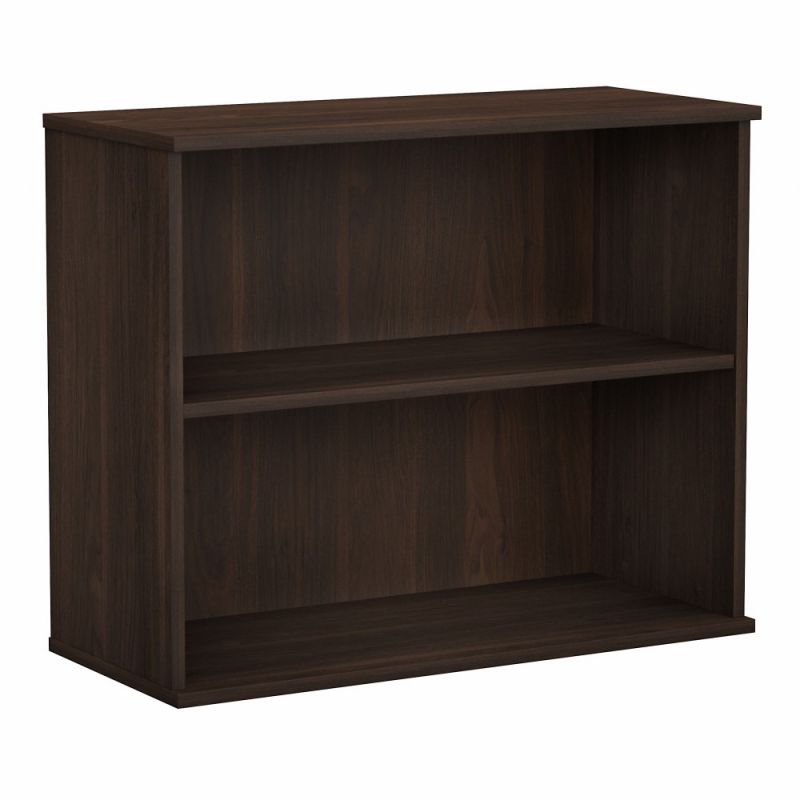 Bush Furniture - BBF Small 2 Shelf Bookcase in Black Walnut - BK3036BW