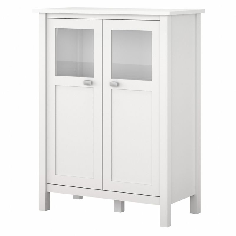 Bush Furniture - Broadview Bar Cabinet with Wine Storage in White - BDS132WH-03