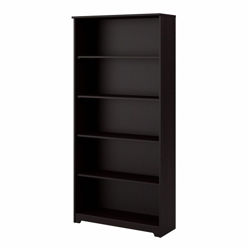 Bush Furniture  -  Cabot 5 Shelf Bookcase in Espresso Oak  - WC31866