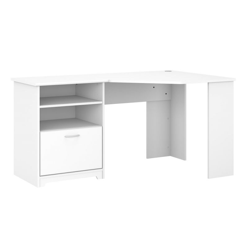 Bush Furniture - Cabot 60W Corner Desk in White - WC31915K