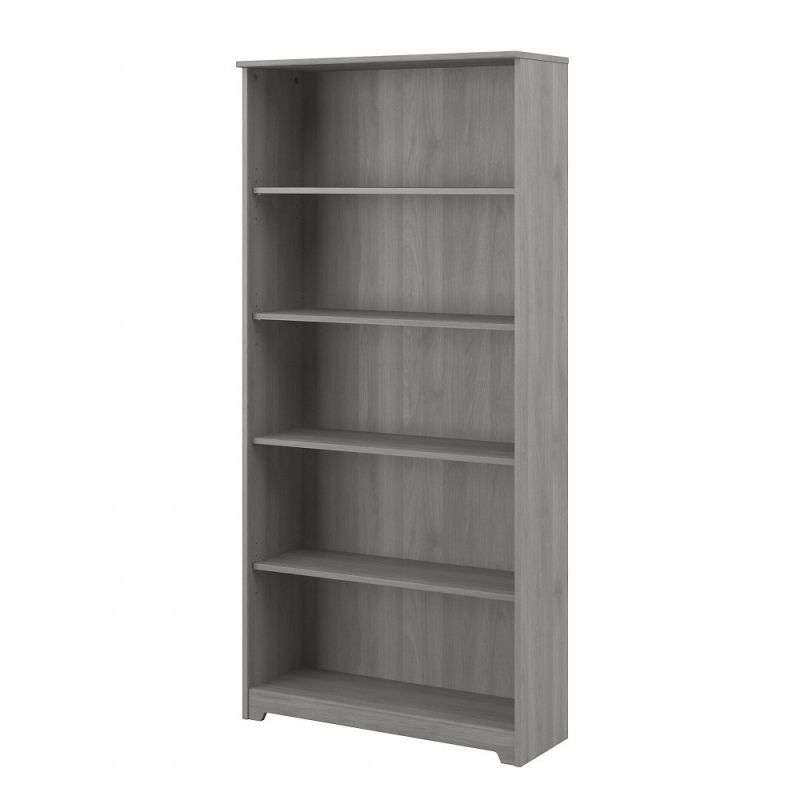 Bush Furniture - Cabot Tall 5 Shelf Bookcase in Modern Gray - WC31366