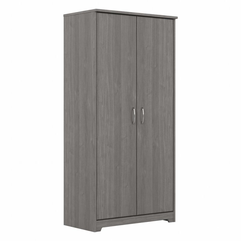 Bush Furniture - Cabot Tall Storage Cabinet with Doors in Modern Gray - WC31399