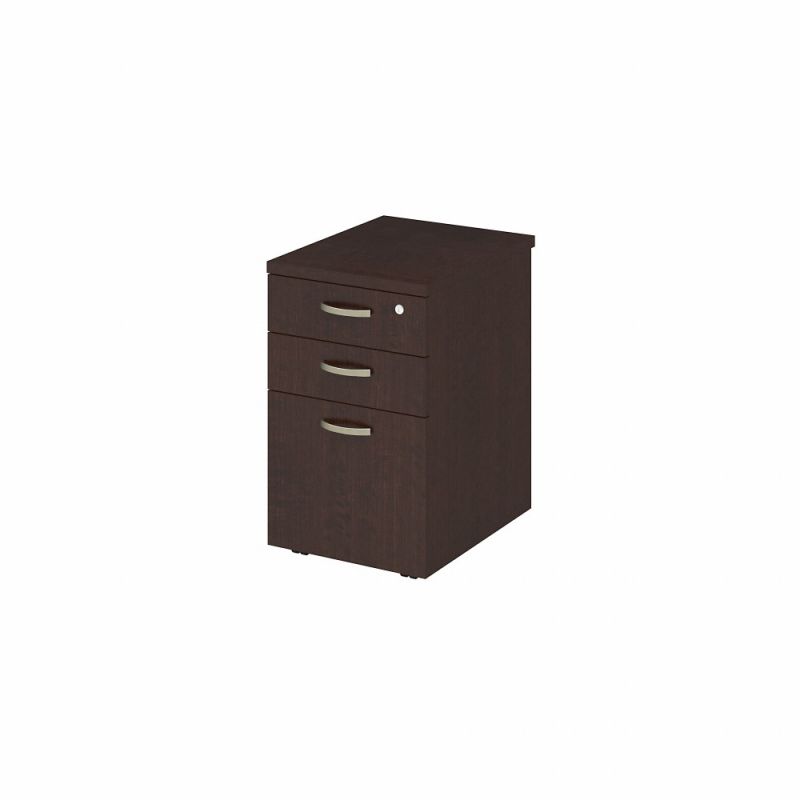 Bush Furniture - Easy Office 3 Drawer Mobile File Cabinet in Mocha Cherry - EOF116MR-03