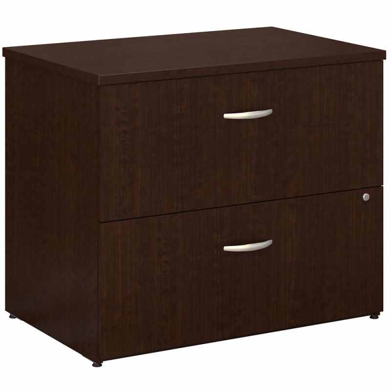 Bush Furniture - Easy Office Lateral File Cabinet in Mocha Cherry - EO101MRSU