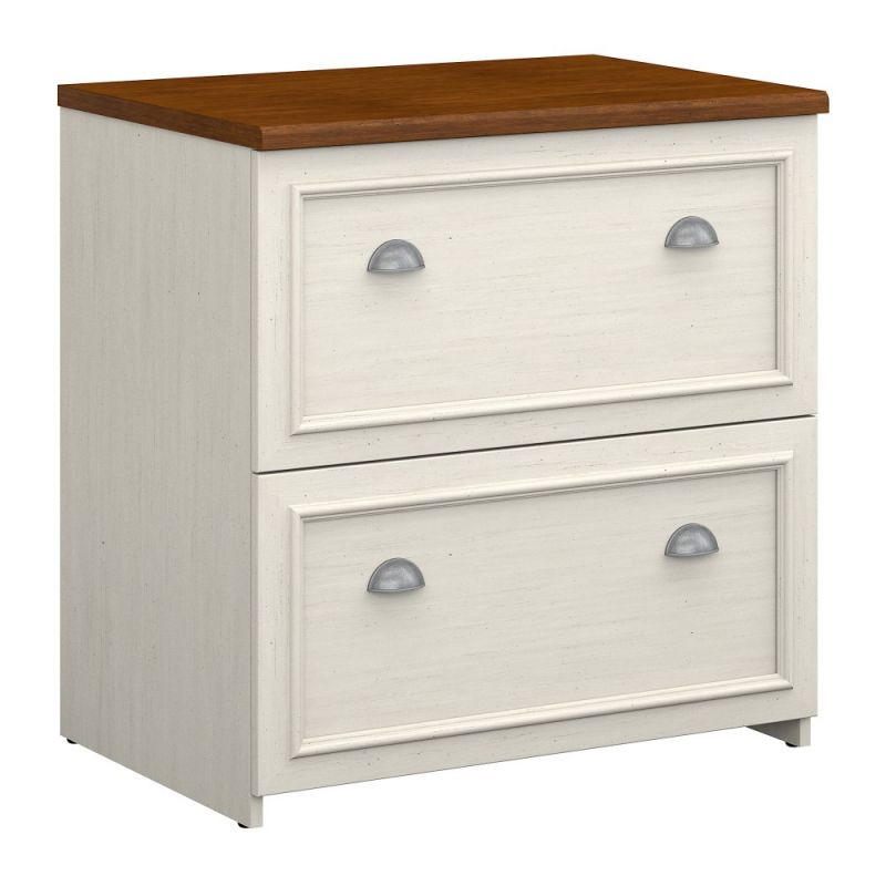 Bush Furniture - Fairview Lateral File Cabinet in Antique White - WC53281-03