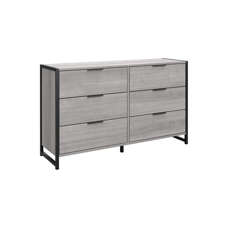 Bush Furniture - Atria 6 Drawer Dresser in Platinum Gray - ARS160PGK