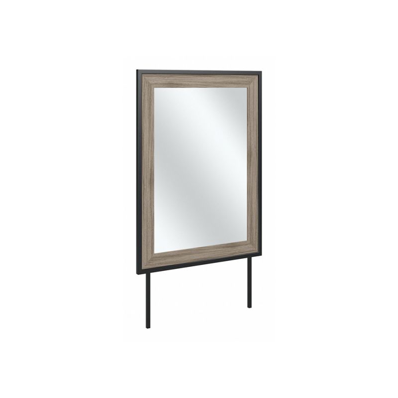 Bush Furniture - Atria Bedroom Mirror in Modern Hickory - ARA130MH