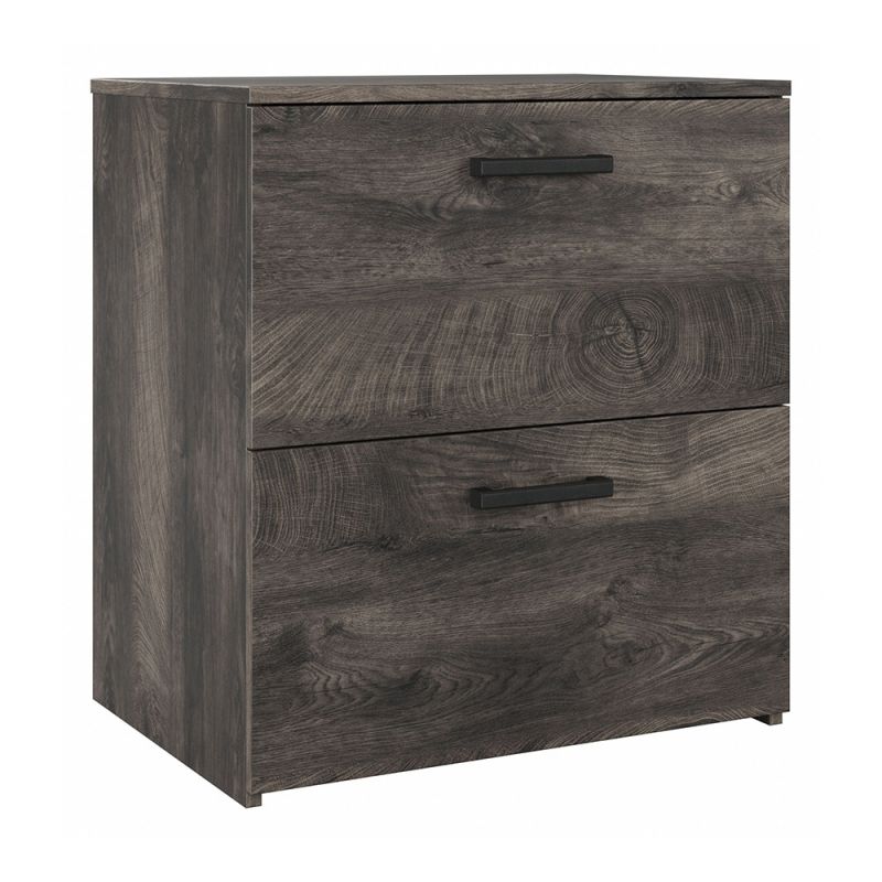 Bush Furniture - City Park 2 Drawer Lateral File Cabinet in Dark Gray Hickory - CPF127GH-03