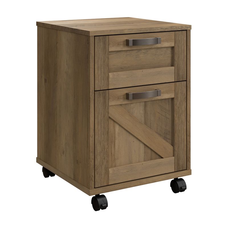 Bush Furniture - Cottage Grove 16W 2 Drawer Mobile Pedestal in Reclaimed Pine - CGF116RCP-03
