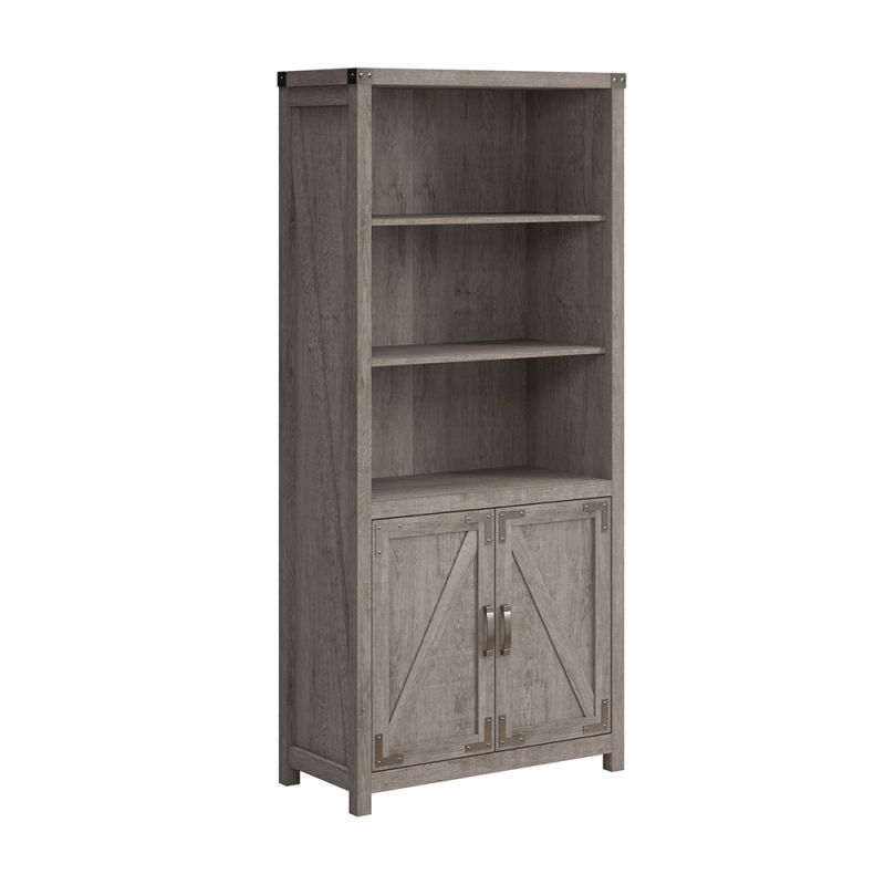 Bush Furniture - Cottage Grove 5 Shelf Bookcase in Restored Gray - CGB132RTG-03