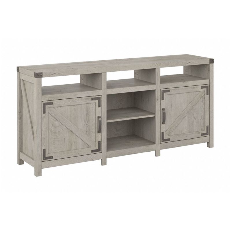 Bush Furniture - Cottage Grove 65W Farmhouse TV Stand for 70 Inch TV in Cottage White - CGV265CWH-03