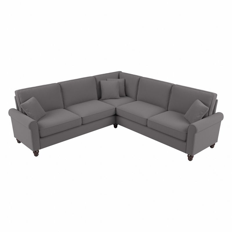 Bush Furniture - Hudson 99W L Shaped Sectional Couch in French Gray Herringbone - HDY98BFGH-03K