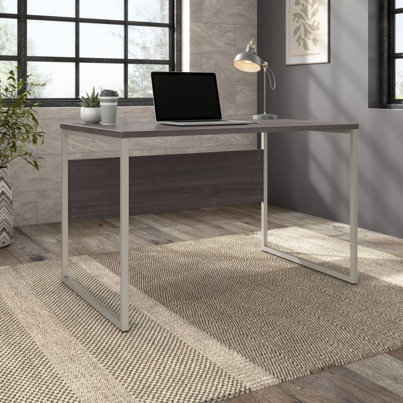 Bush Furniture - Hybrid 48W x 30D Computer Table Desk with Metal Legs in Storm Gray - HYD248SG