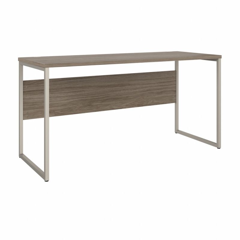 Bush Furniture - Hybrid 60W x 24D Computer Table Desk with Metal Legs in Modern Hickory - HYD260MH