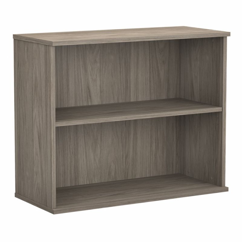 Bush Furniture - Hybrid Small 2 Shelf Bookcase in Modern Hickory - HY3036MH-Z