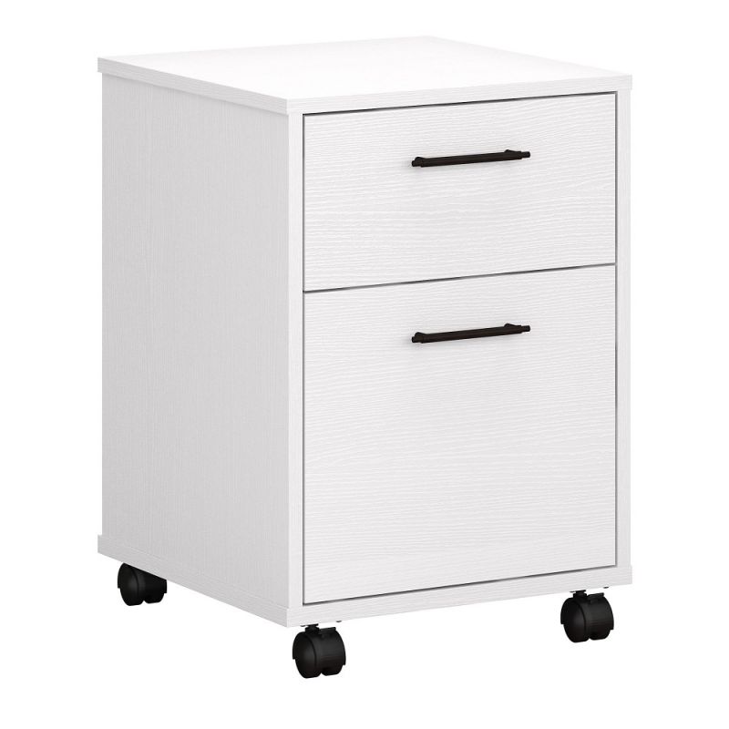 Bush Furniture - Key West 2 Drawer Mobile File Cabinet in Pure White Oak - KWF116WT-03
