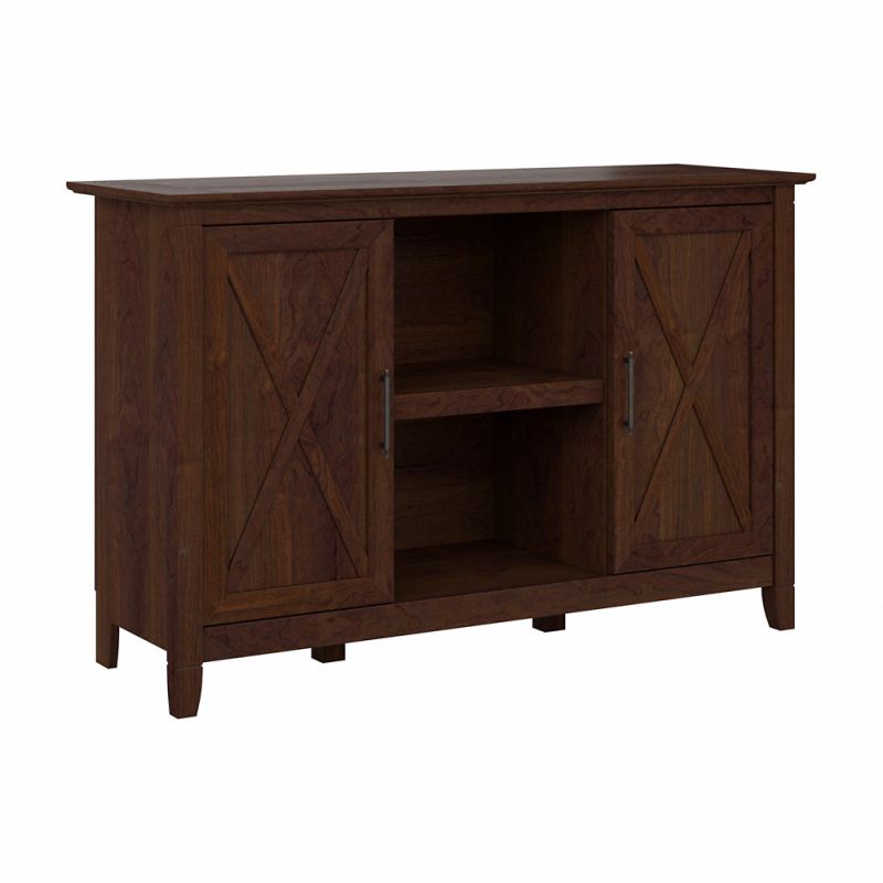 Bush Furniture - Key West Accent Cabinet with Doors in Bing Cherry - KWS146BC-03