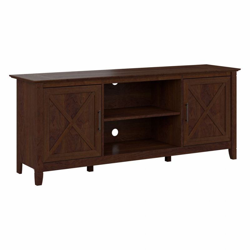 Bush Furniture - Key West TV Stand for 70 Inch TV in Bing Cherry - KWV260BC-03