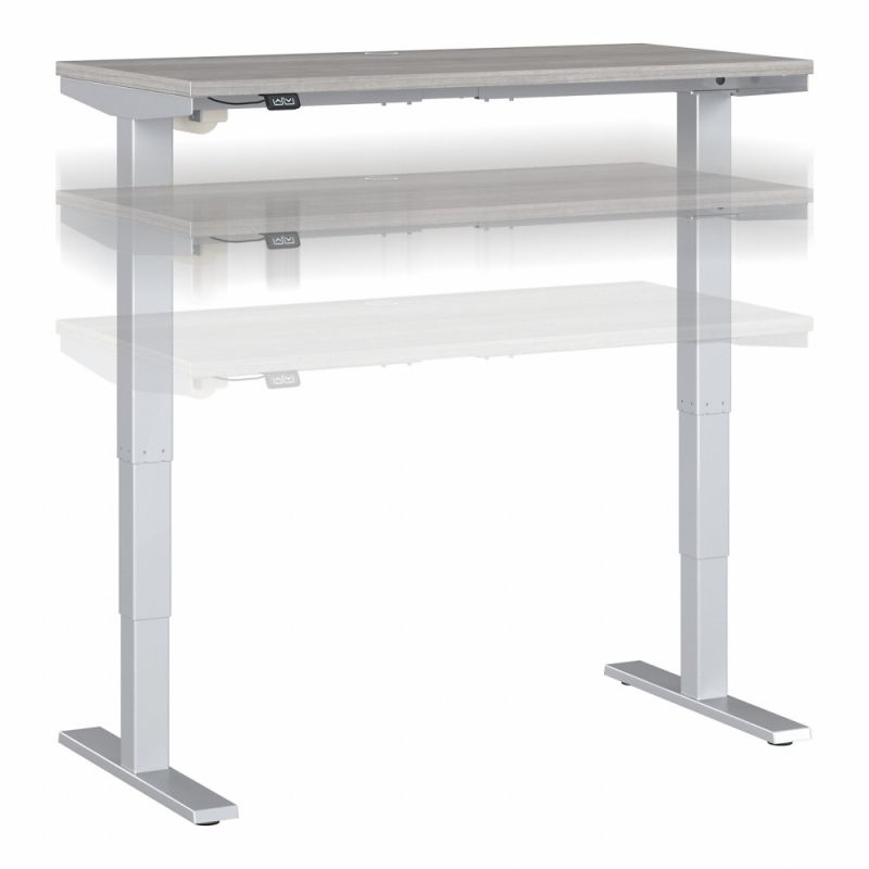 Bush Furniture - Move 40 Series 48W x 24D Electric Height Adjustable Standing Desk in Platinum Gray - M4S4824PGSK