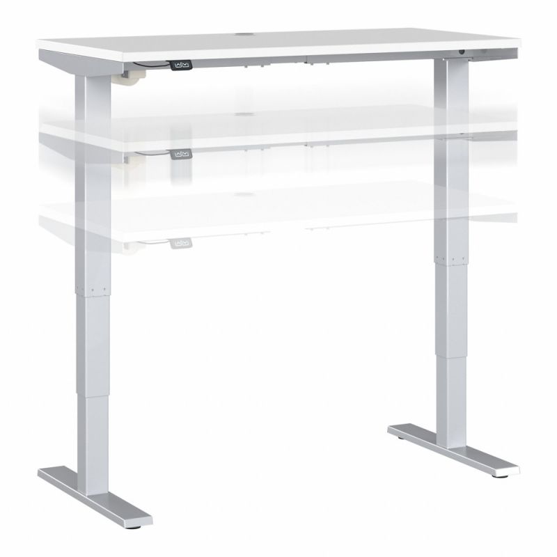Bush Furniture - Move 40 Series 48W x 24D Electric Height Adjustable Standing Desk in White - M4S4824WHSK
