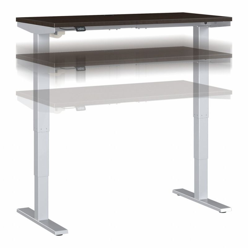 Bush Furniture - Move 40 Series 48Wx24D Electric Height Adjustable Standing Desk in Mocha Cherry - M4S4824MRSK