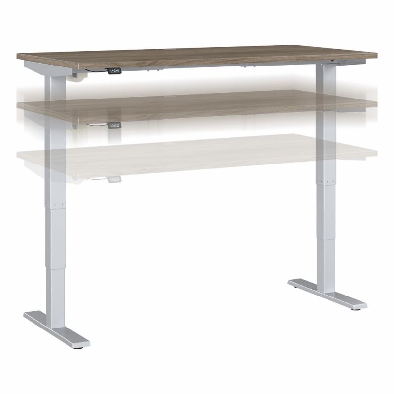 Bush Furniture - Move 40 Series 60W x 30D Electric Height Adjustable Standing Desk in Modern Hickory - M4S6030MHSK