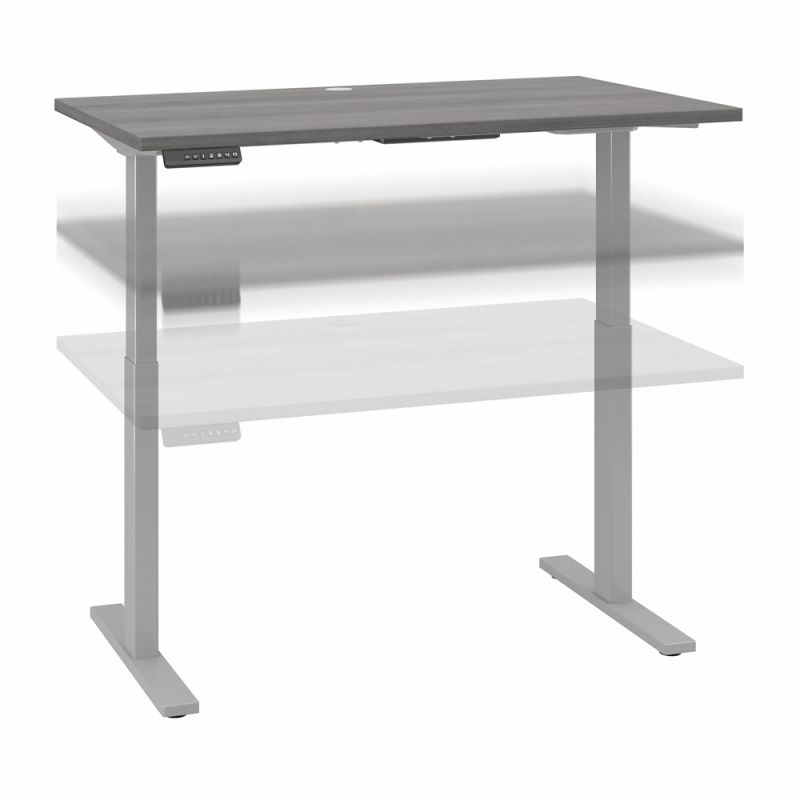 Bush Business Furniture - Move 60 Series 48W x 24D Electric Height Adjustable Standing Desk in Platinum Gray with Cool Gray Metallic Base - M6S4824PGSK