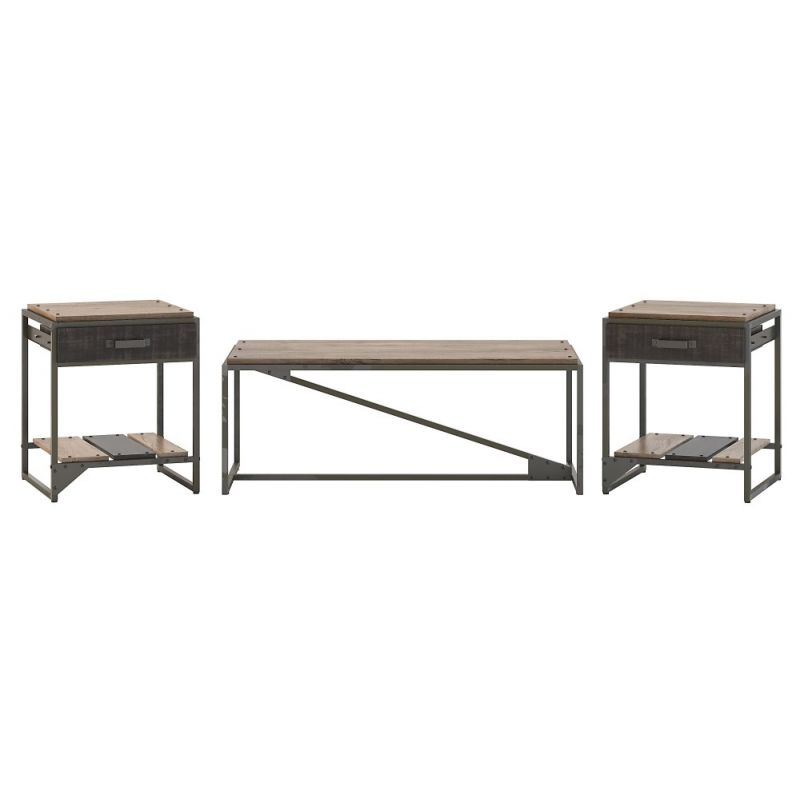 Bush Furniture Refinery Coffee Table, Rustic Gray Coffee Table And End Tables