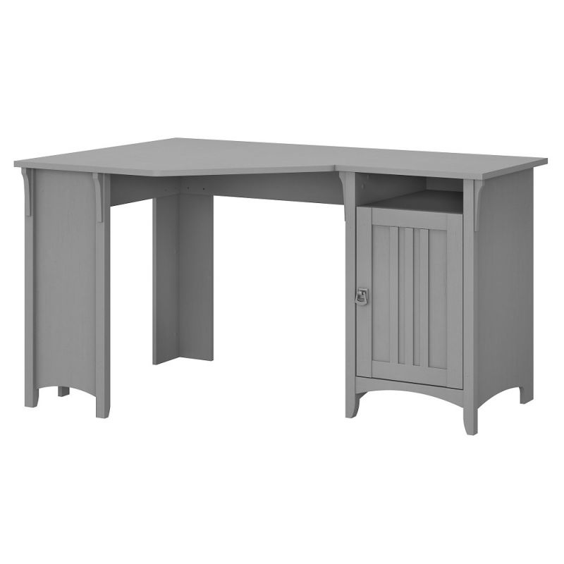 Bush Furniture - Salinas 55W Corner Desk with Storage in Cape Cod Gray - SAD155CG-03