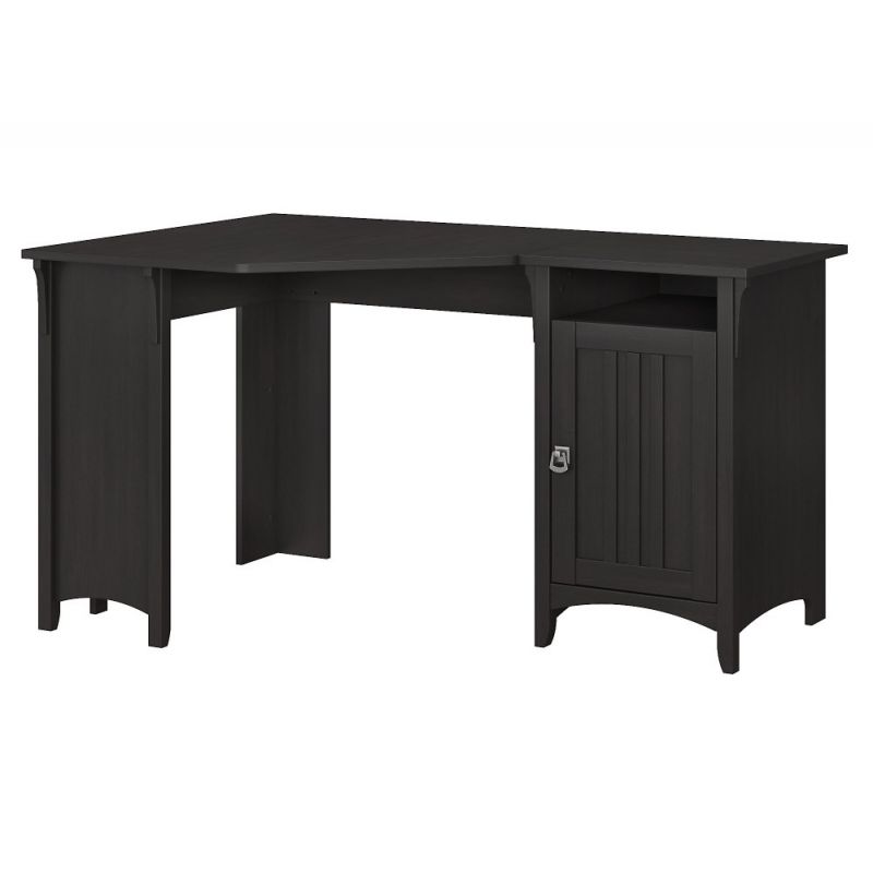 Bush Furniture - Salinas 55W Corner Desk with Storage in Vintage Black - SAD155VB-03