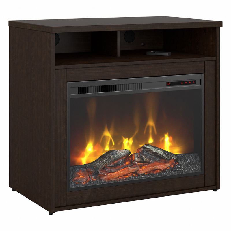 Bush Furniture - Series C 32W Electric Fireplace with Shelf in Mocha Cherry - WC12938FRK