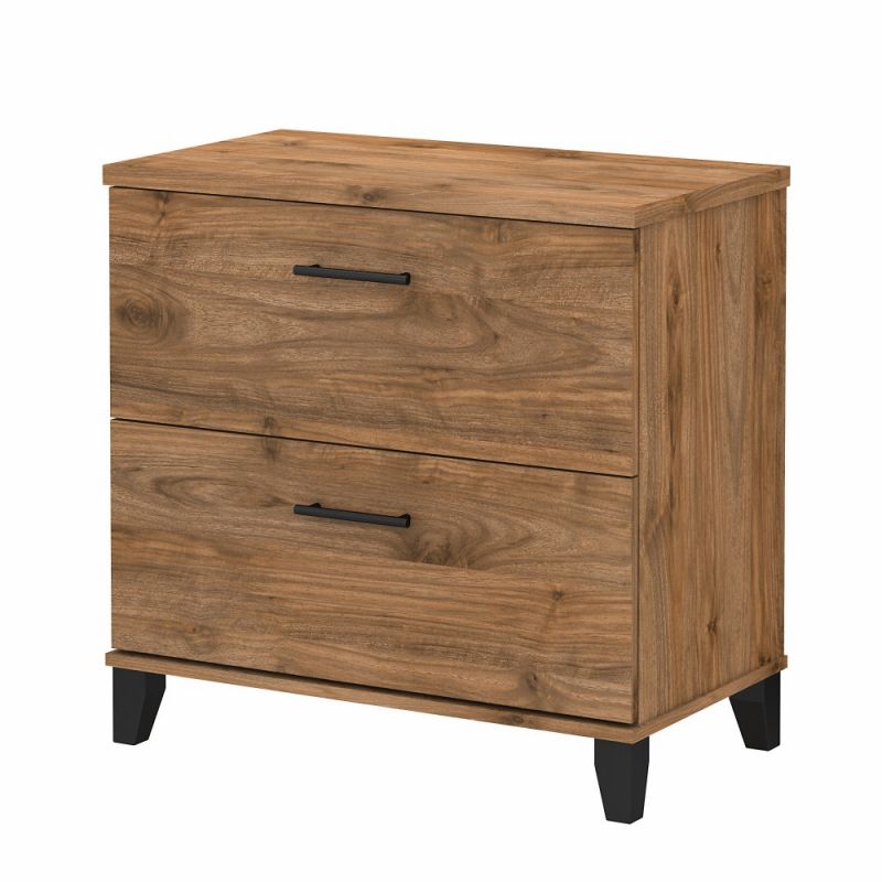 Bush Furniture - Somerset 2 Drawer Lateral File Cabinet in Fresh Walnut - WC81380