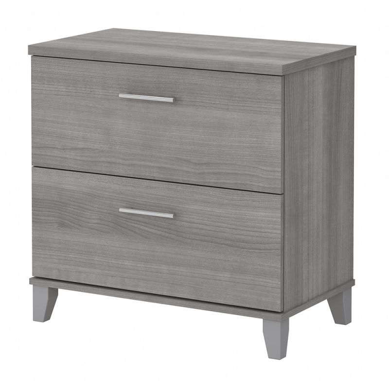 Bush Furniture - Somerset 2 Drawer Lateral File Cabinet in Platinum Gray - WC81280