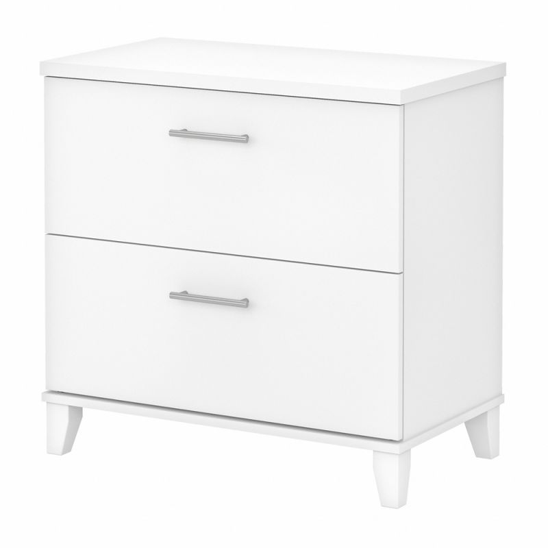 Bush Furniture - Somerset 2 Drawer Lateral File Cabinet in White - WC81980