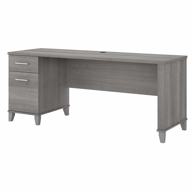 Bush Furniture - Somerset 72W Office Desk with Drawers in Platinum Gray - WC81272