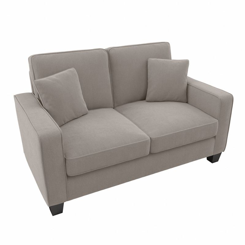 Bush Furniture - Stockton 61W Loveseat in Beige Herringbone - SNJ61SBGH-03K